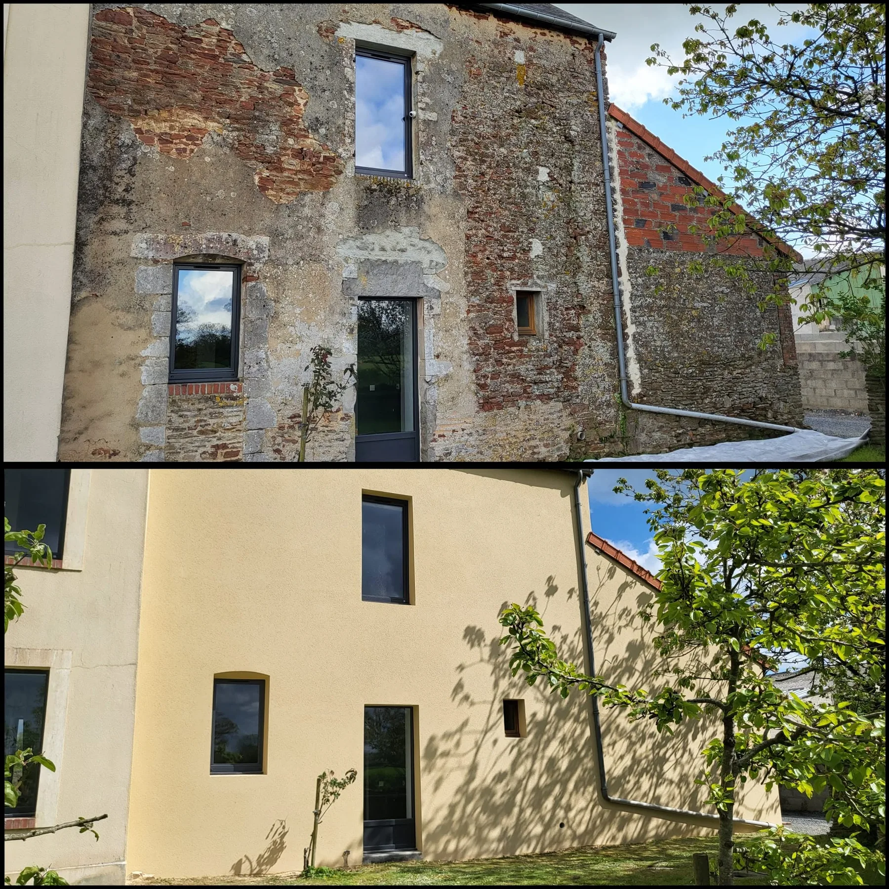 Transformation d’une façade ancienne par AKG Bâtiment